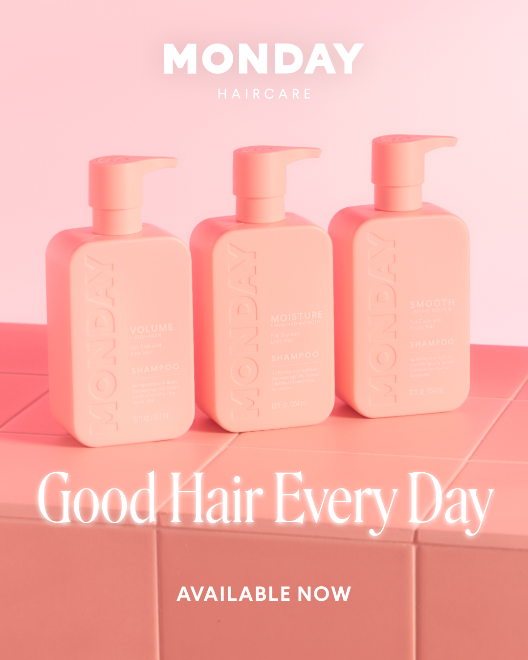 MONDAY Haircare Facebook ad