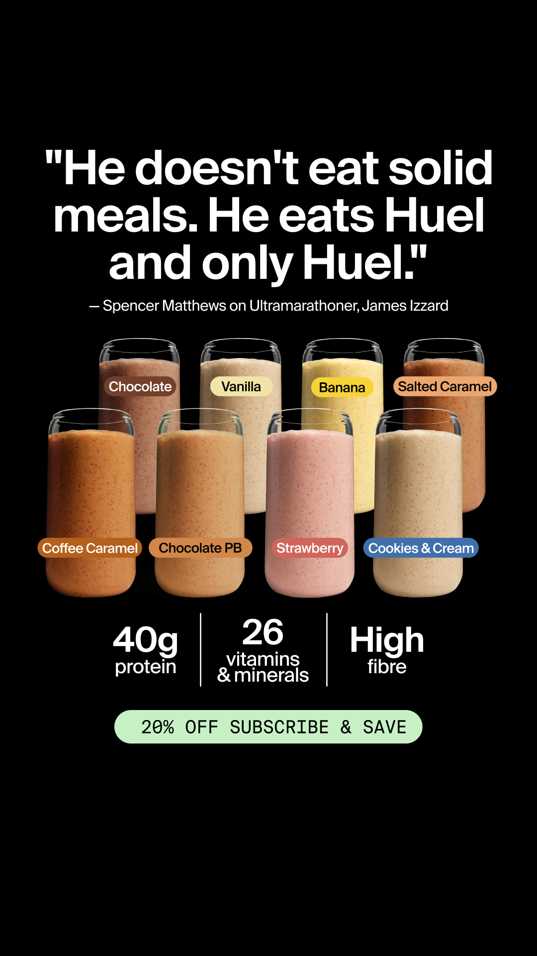 Huel Facebook ad