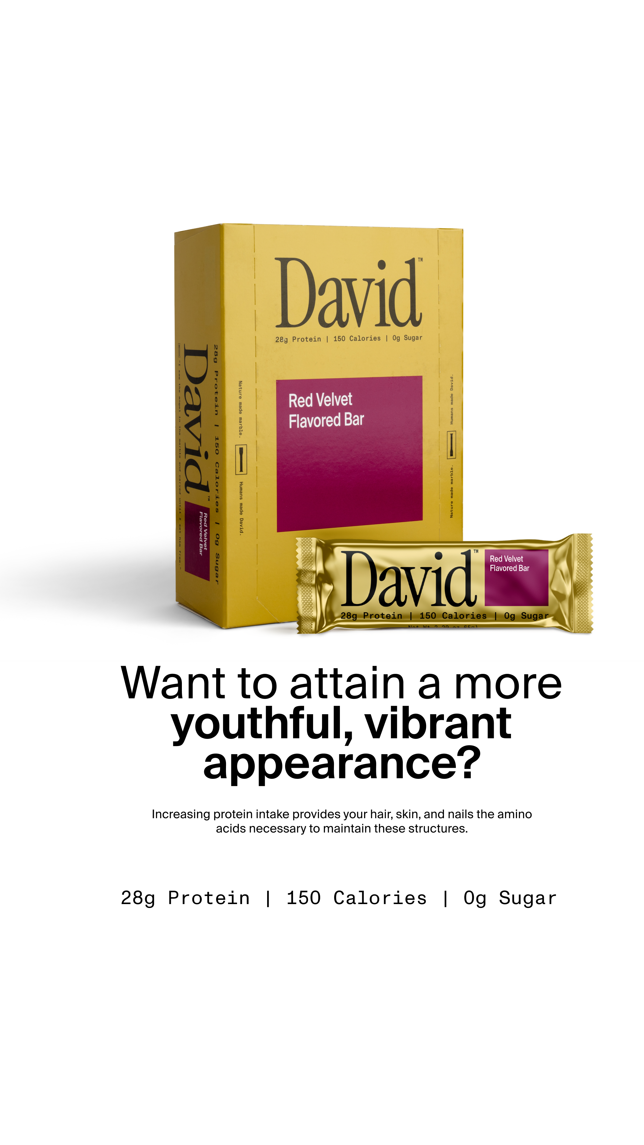 David Protein Facebook ad