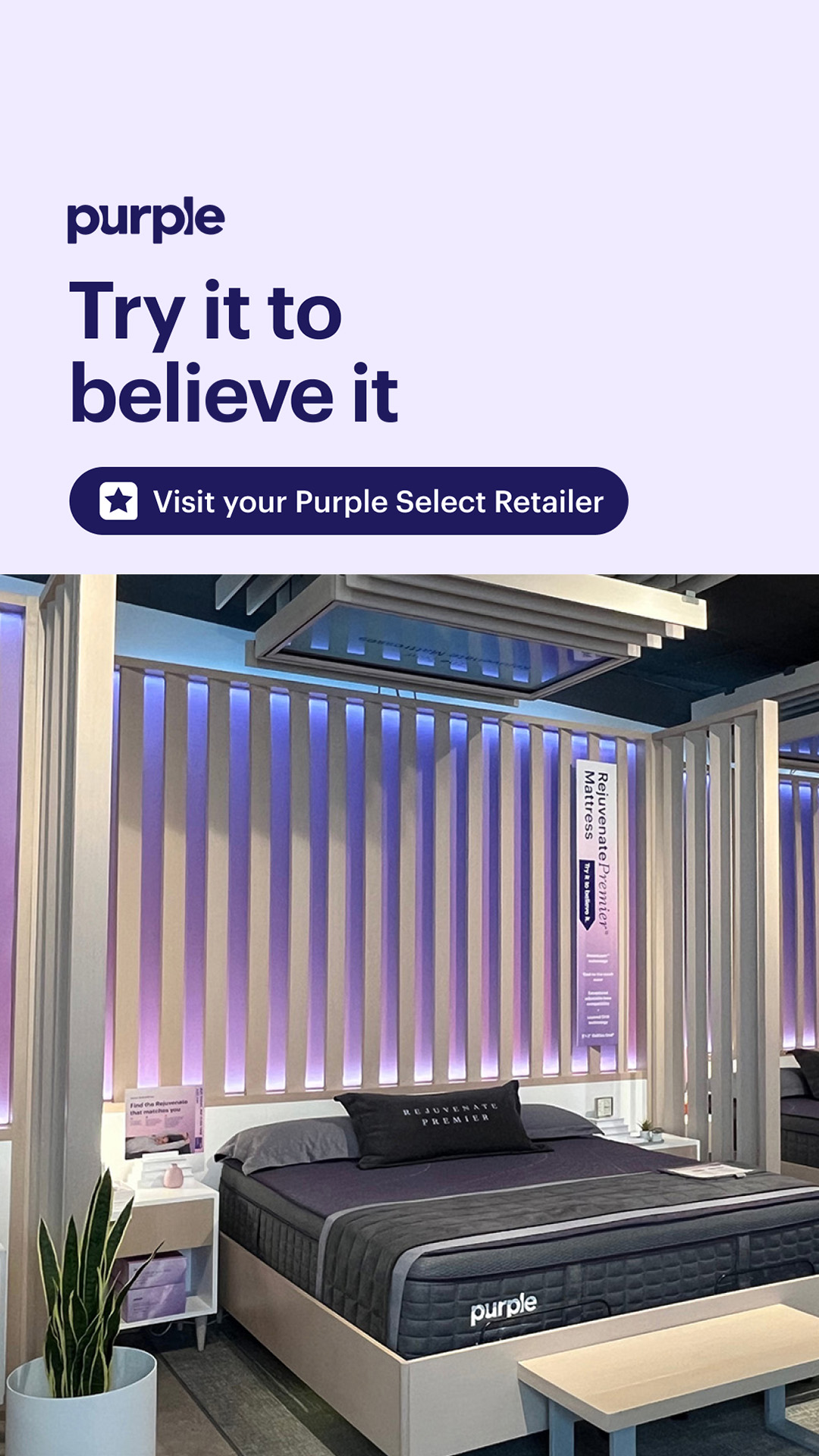 Purple Facebook ad