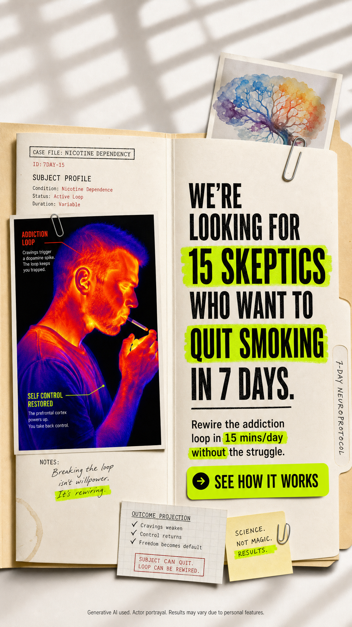 Hypnosis to Stop Smoking Facebook ad