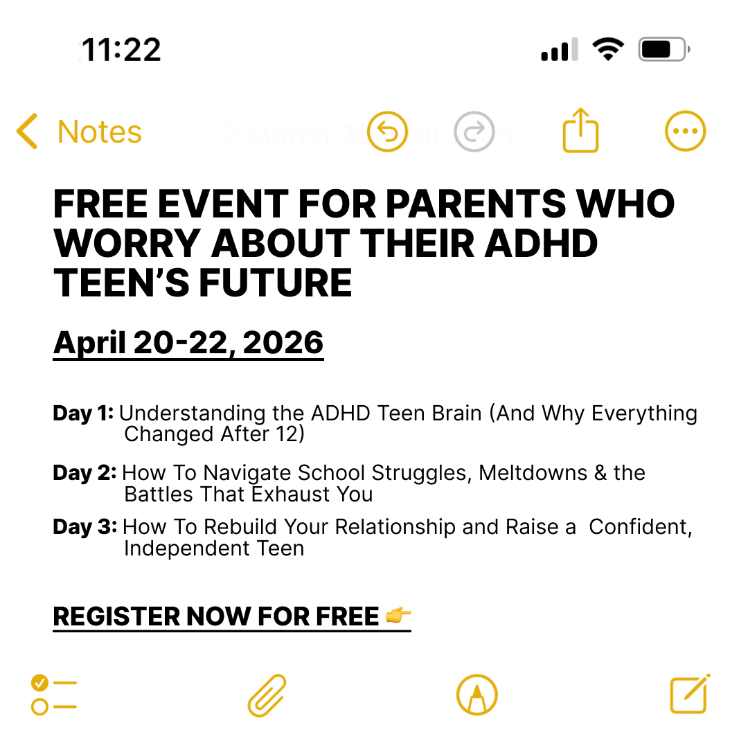 ADHD Parenting Facebook ad: FREE Online Event For Parents