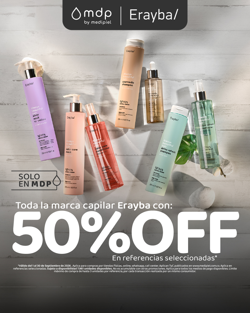 Medipiel Facebook ad: Erayba 50% OFF en toda la marca