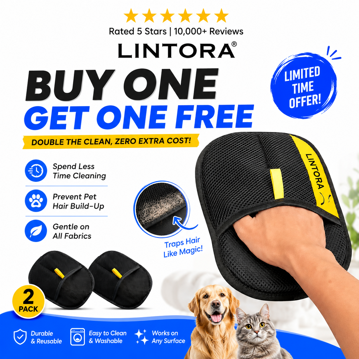 Lintorapet Facebook ad: 50% Off Plus Buy 1 Get 1 Free