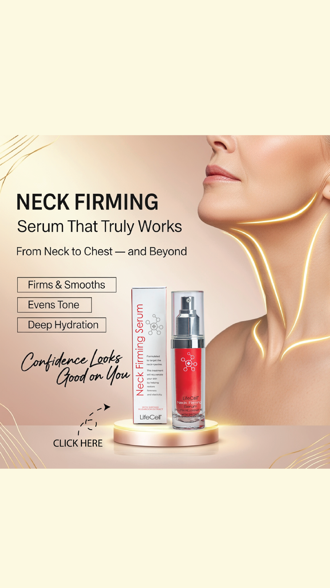 LifeCell Neck Serum Facebook ad