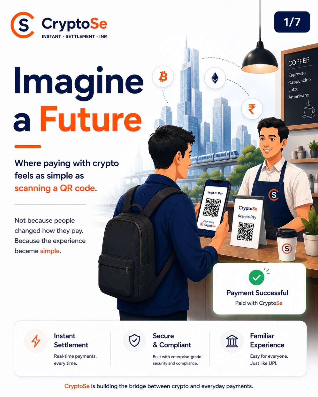 Crypto Se Facebook ad: What if paying with crypto felt as easy…