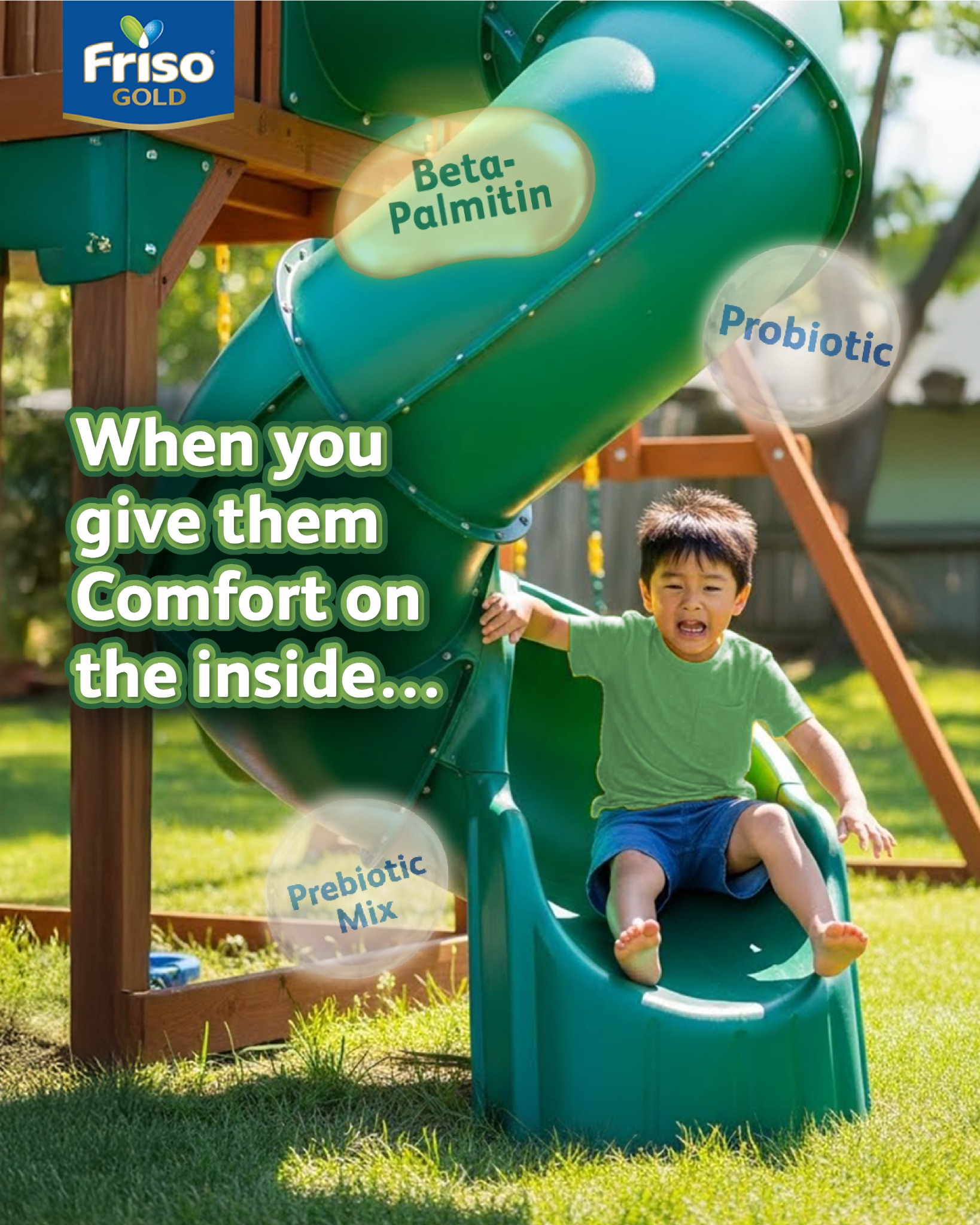 Friso Gold Malaysia Facebook ad: A little comfort goes a long way, especially…