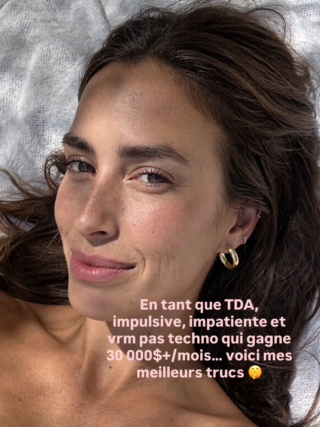 Gabrielle Legare Facebook ad: Les gens pensent que je travaille 10h par…