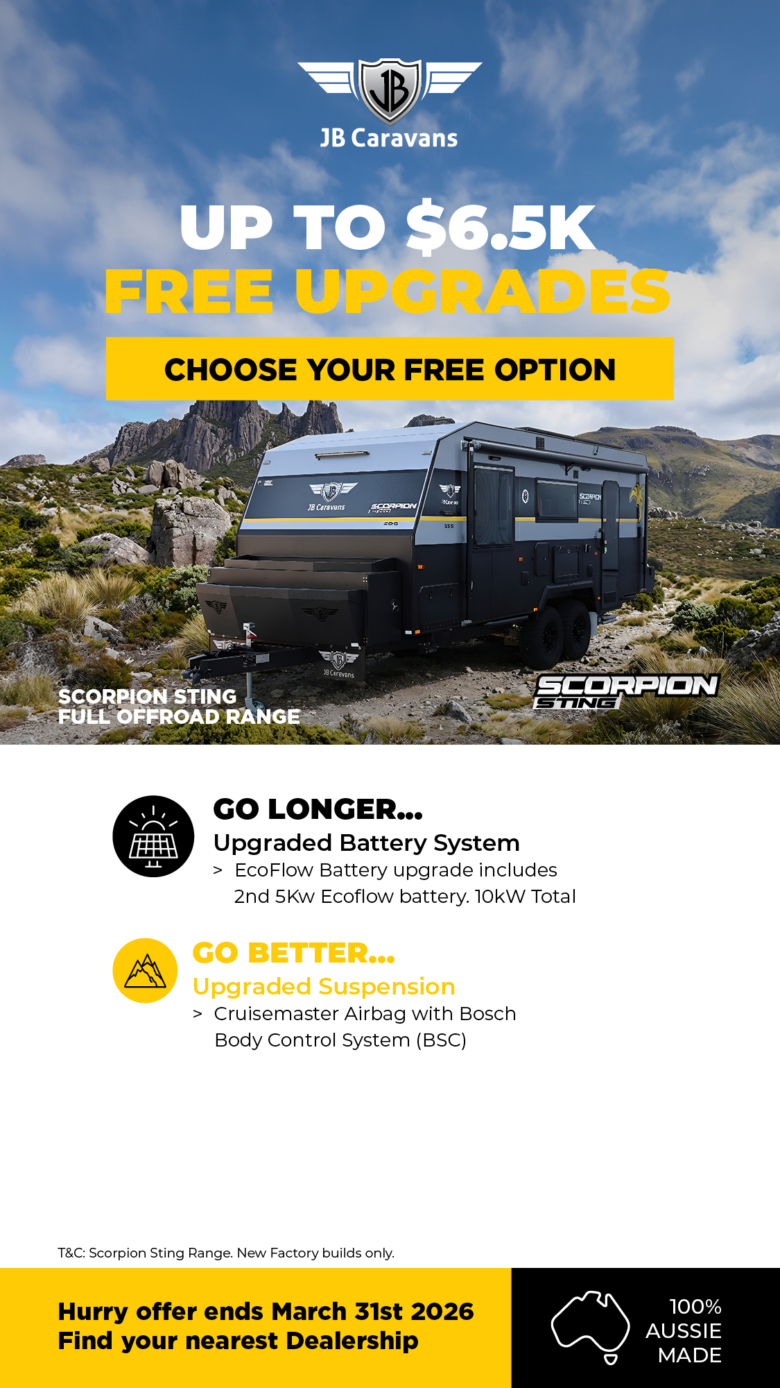 JB Caravans - Luxury offroad & onroad caravans, made in Australia. Facebook ad from Jan 31, 2026
