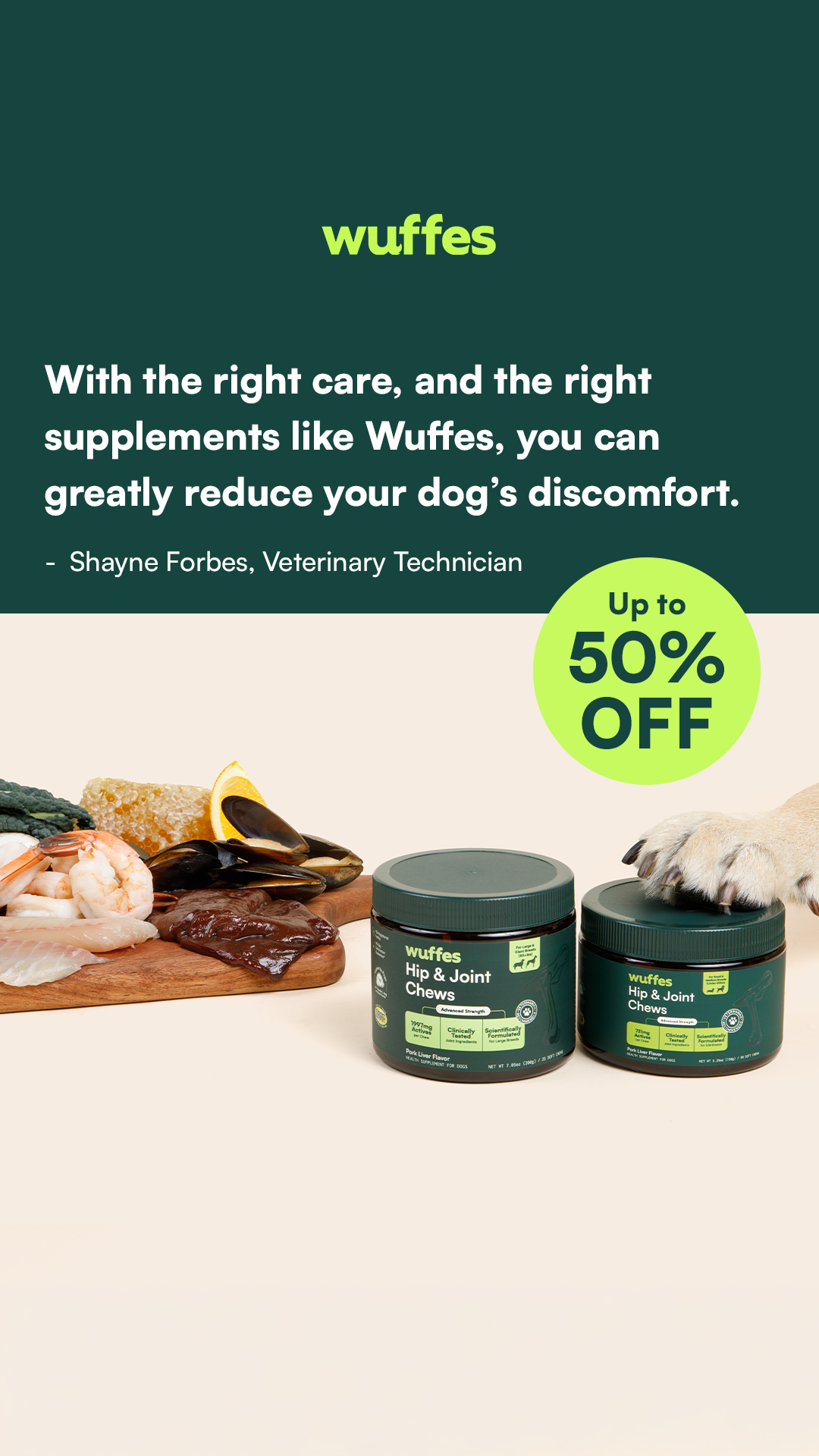 Wuffes Facebook ad