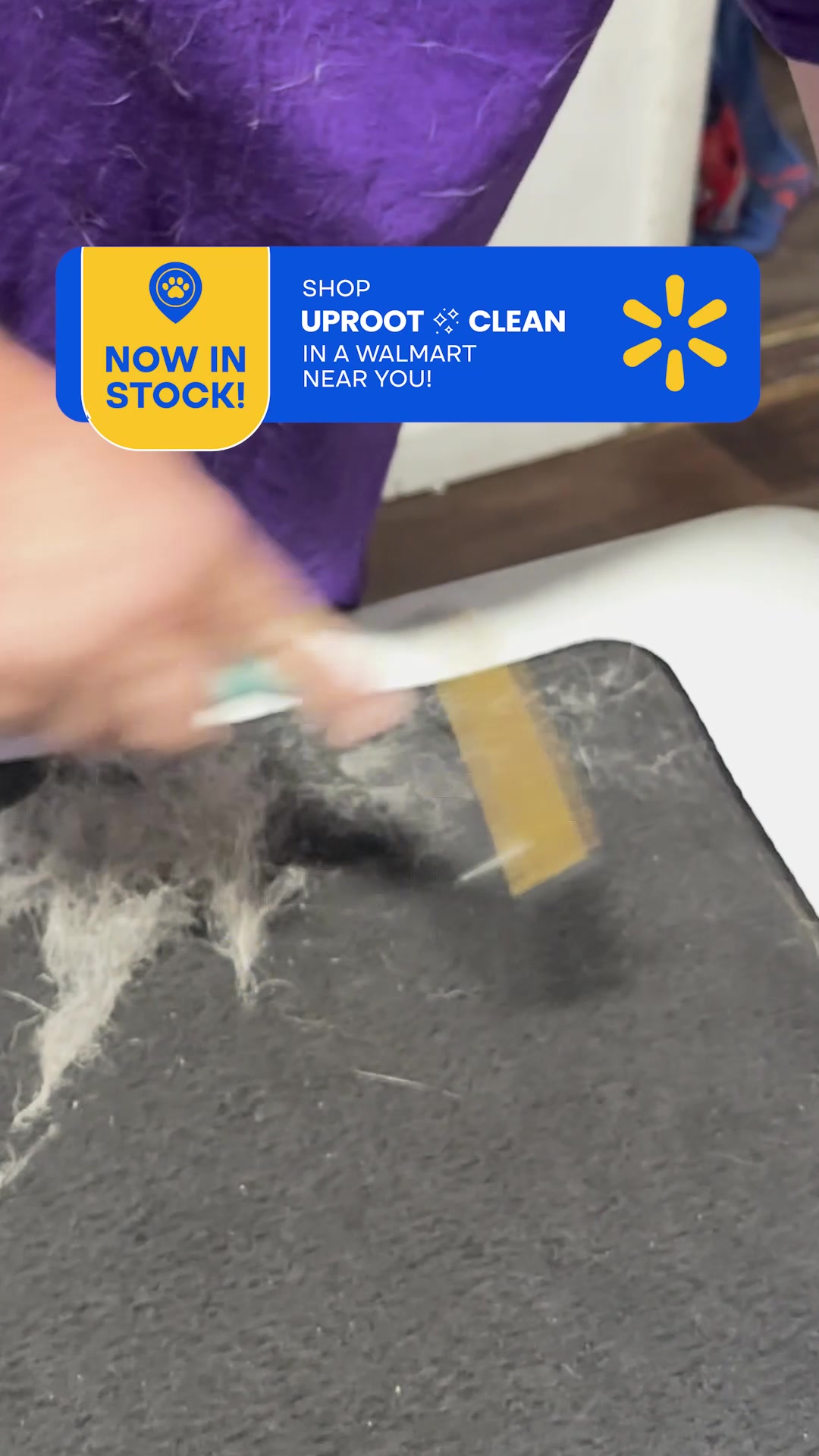 Uproot Clean Facebook ad: Now at Walmart: The Pet Hair Tool Everyone’s Talking About!