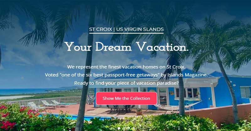 Vacation St. Croix Facebook ad: Vacation St Croix | St Croix Vacation Rental Homes -