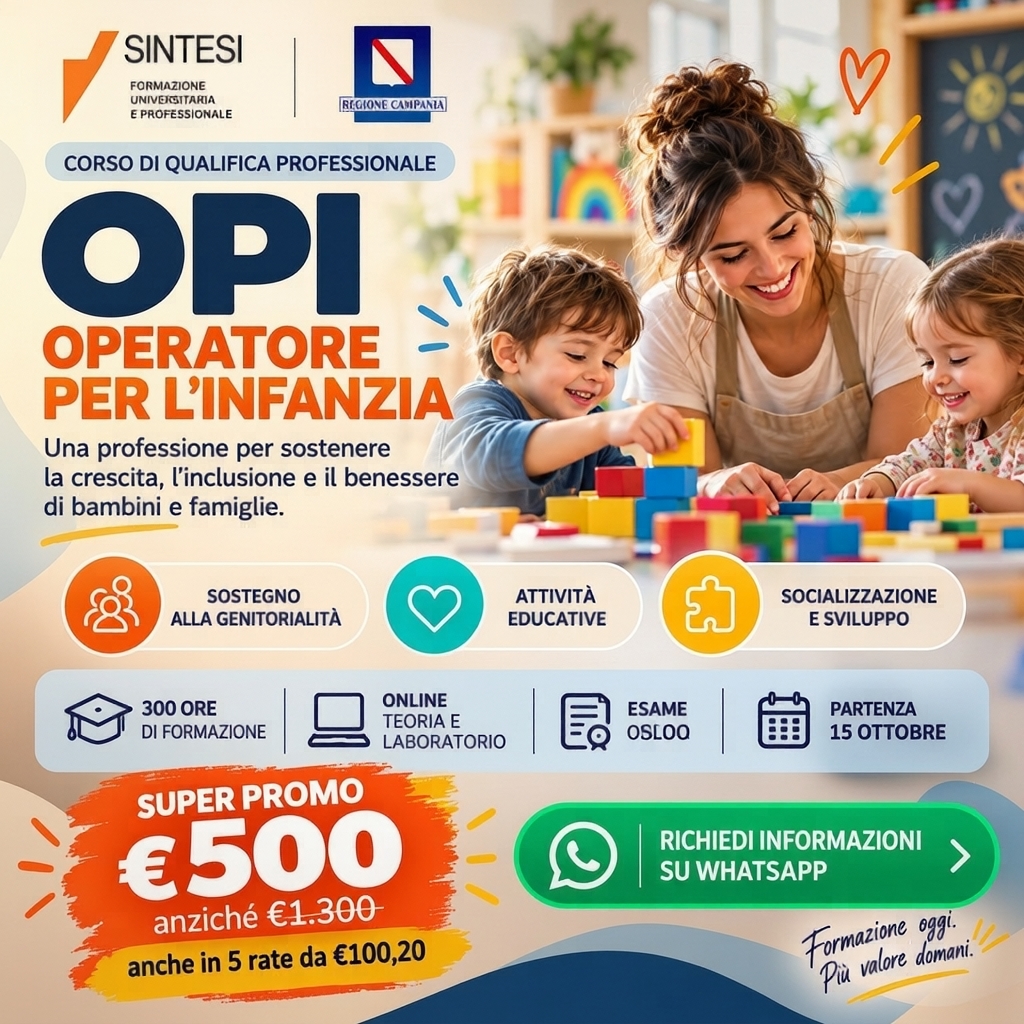 Sintesi - Agorà Formazione Universitaria e Professionale Facebook ad: Corso OPI - Regione Campania - SUPER PROMO