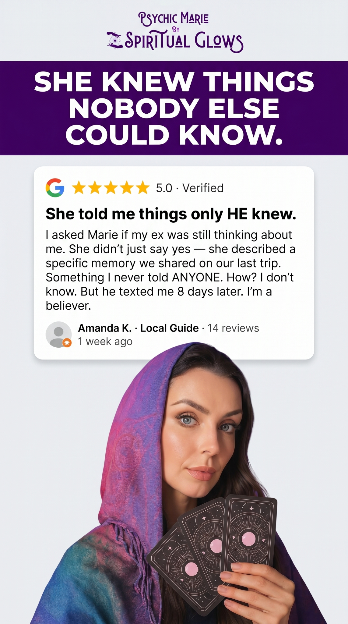 Try Psychic Marie Facebook ad