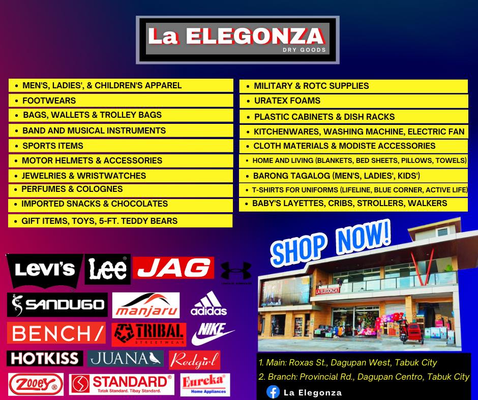 La Elegonza Facebook ad: OPERATING HOURS: 7am-6pm