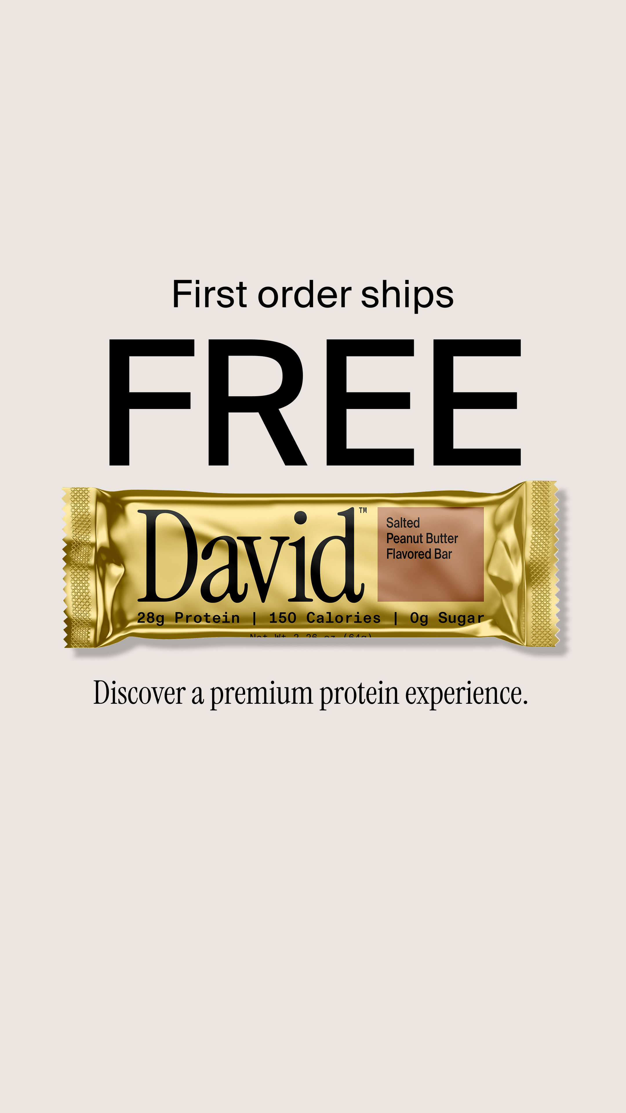 David Protein Facebook ad
