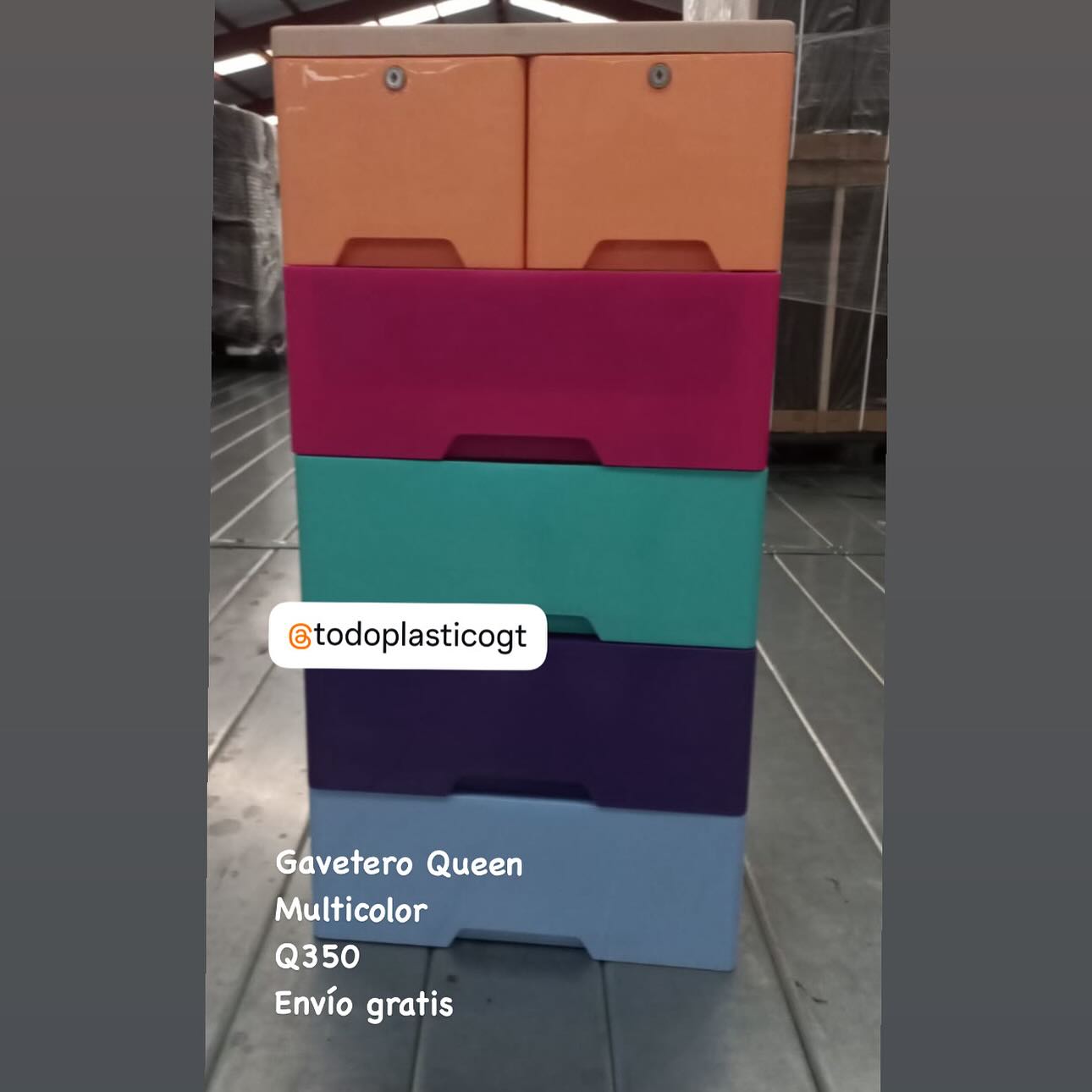 Todo plastico gt Facebook ad: Nuevos gavetero Queen con llave Q350