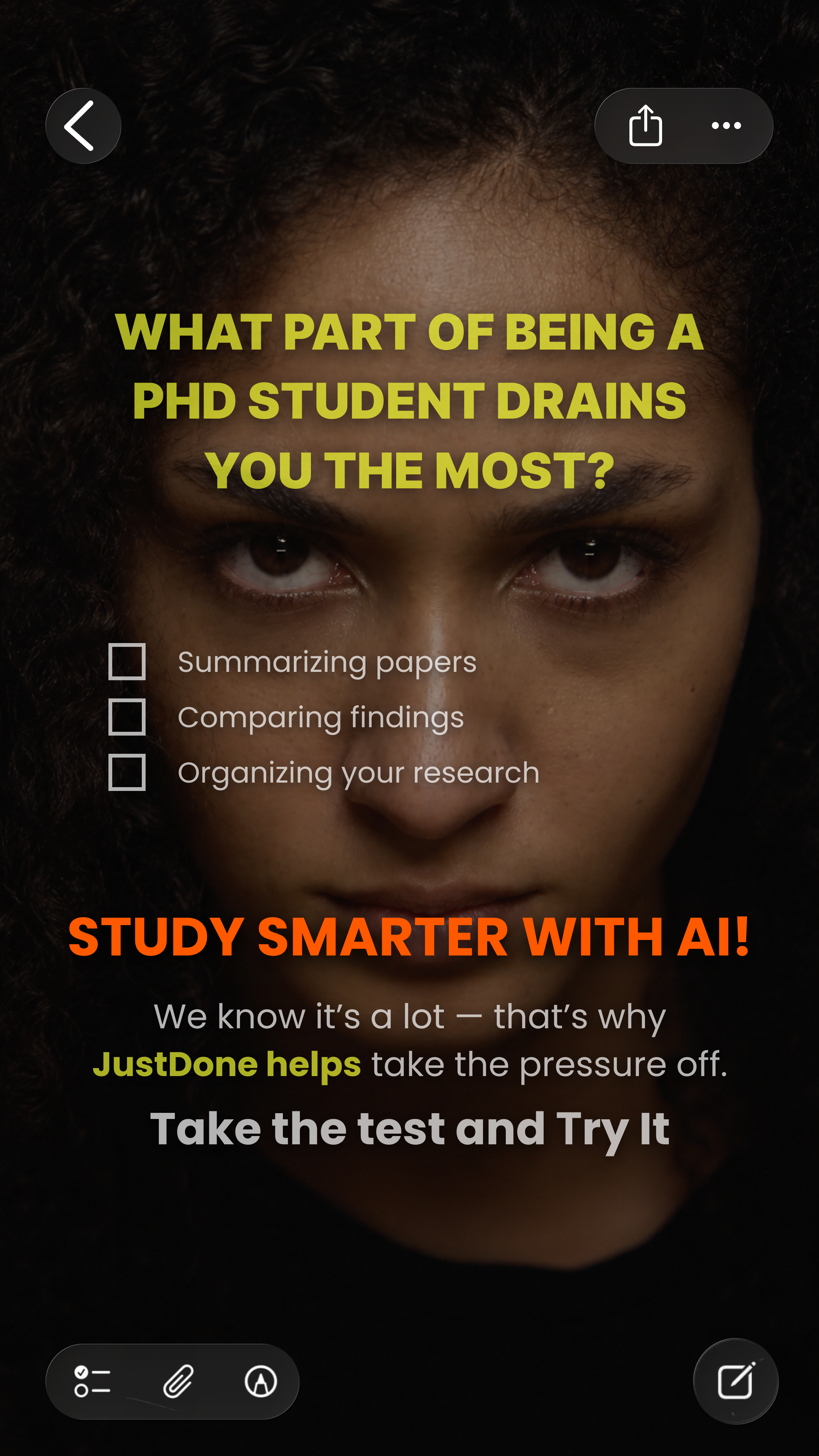 JustDone Facebook ad