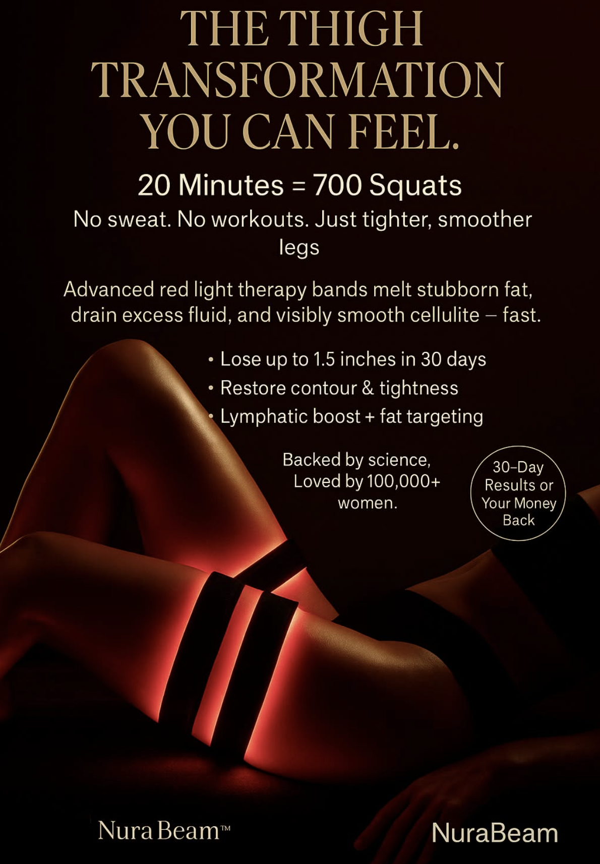 NURA BEAM Facebook ad: NuraSculpt Thigh Band_