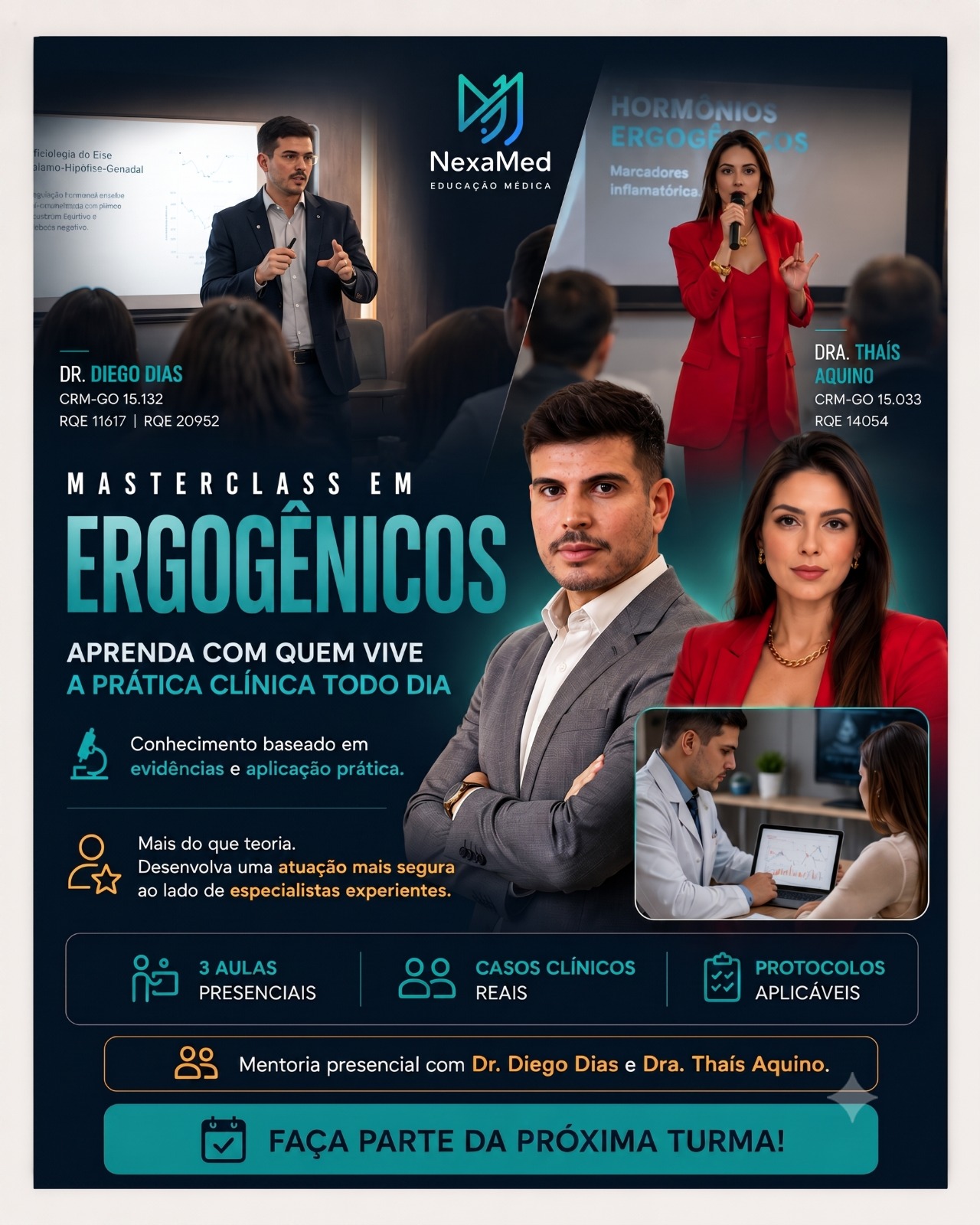 Nexamed Facebook ad: Curso com certificação - Masterclass em Ergogênicos
