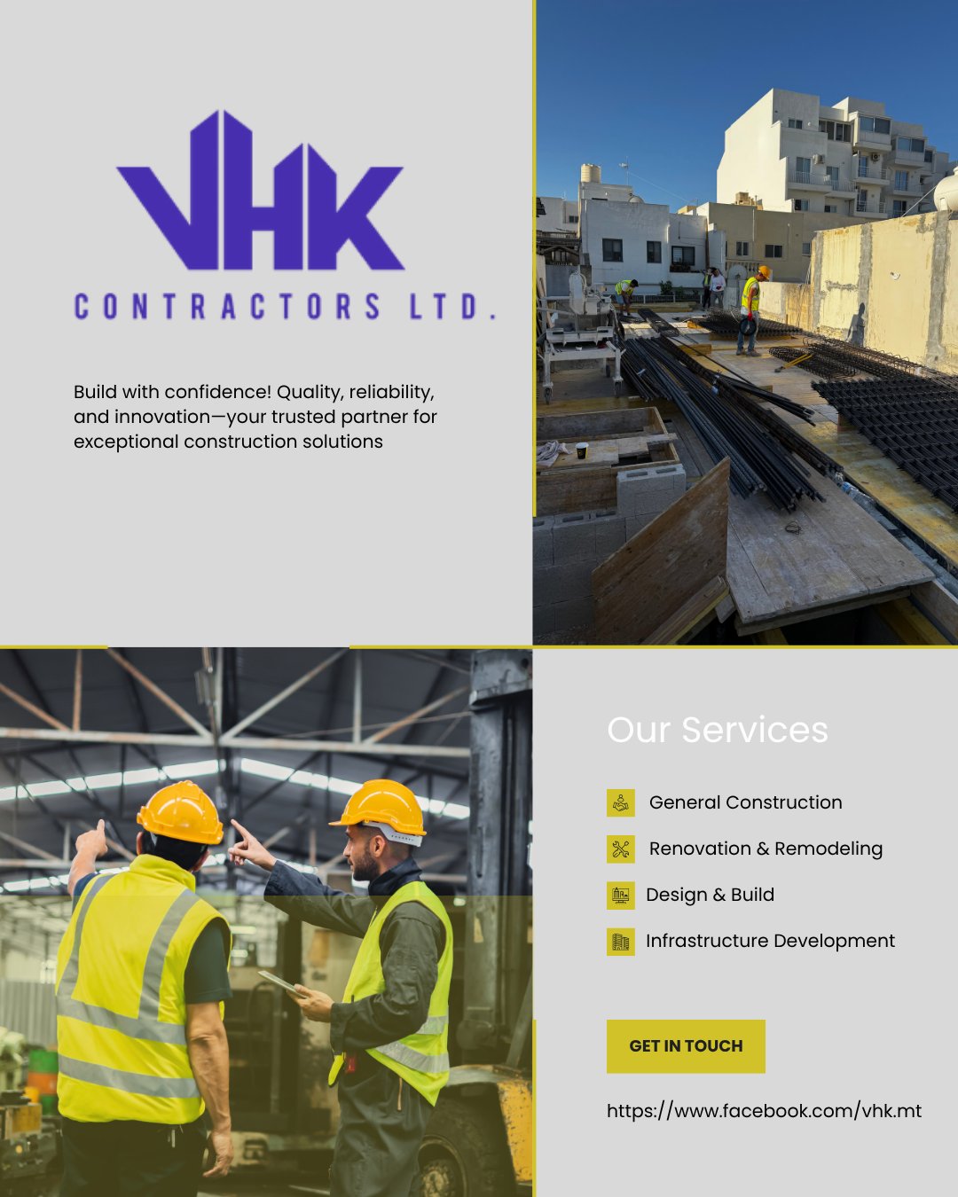 VHK Contractors Ltd Facebook ad: At VHK contractors ltd, we specialize in
