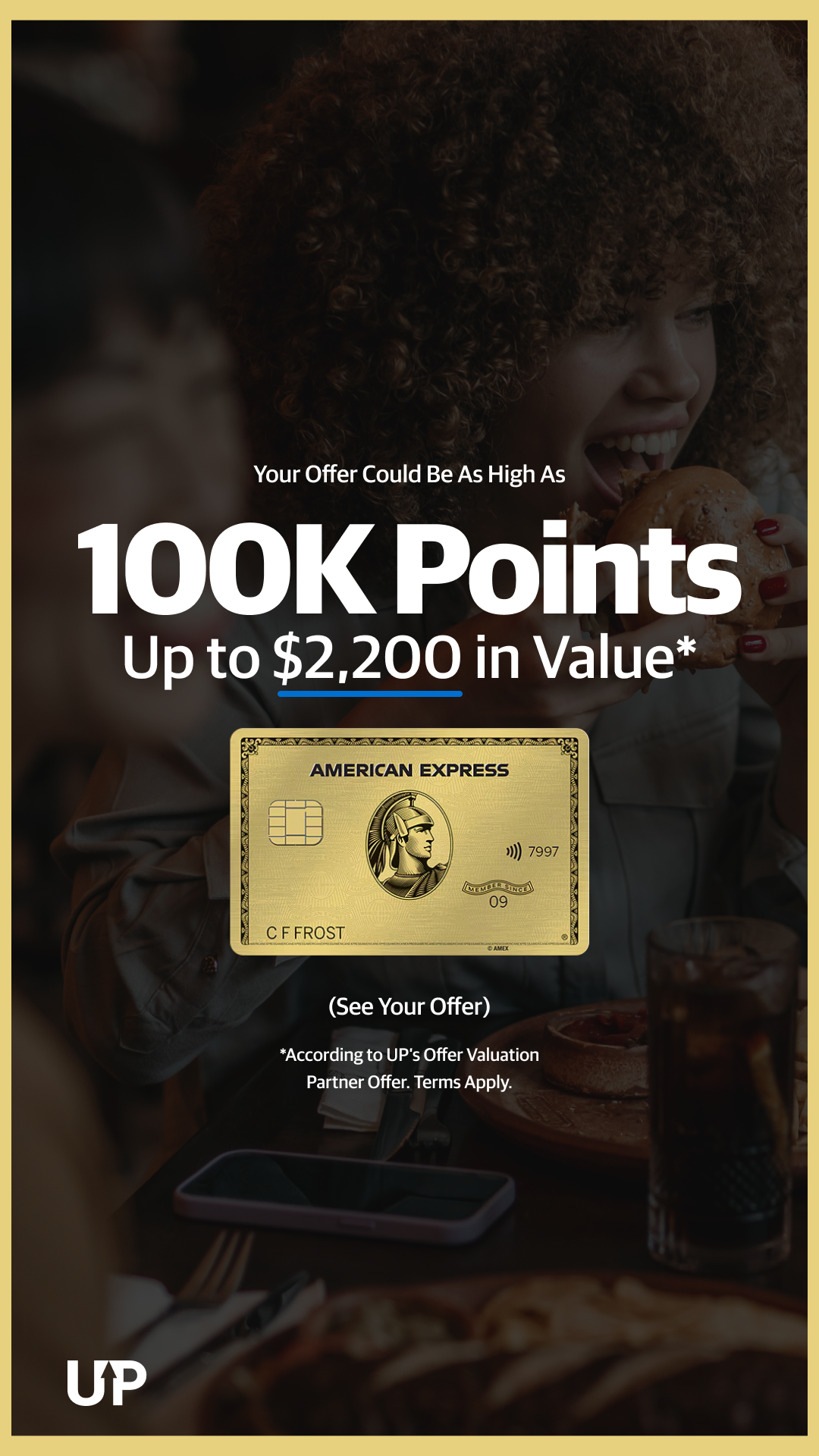 Upgraded Points Facebook ad
