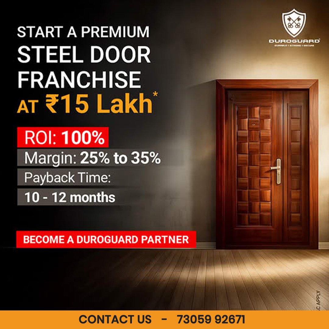 Duroguard Steel Doors Facebook ad: Fix Your Income with a Steel Door Franchise