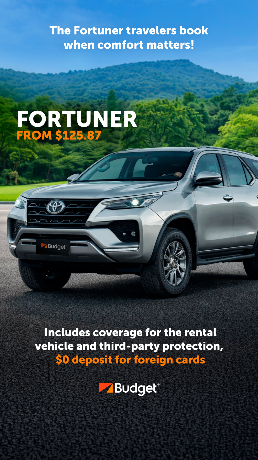 Budget Car Rental Costa Rica Facebook ad from May 22, 2026