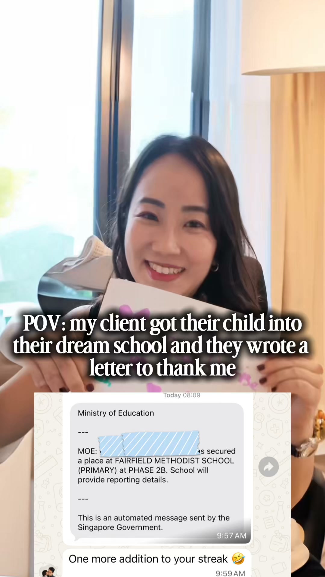 Denise Tan - Your Property Strategist Facebook ad: Location Alone Won't Get Your Child In