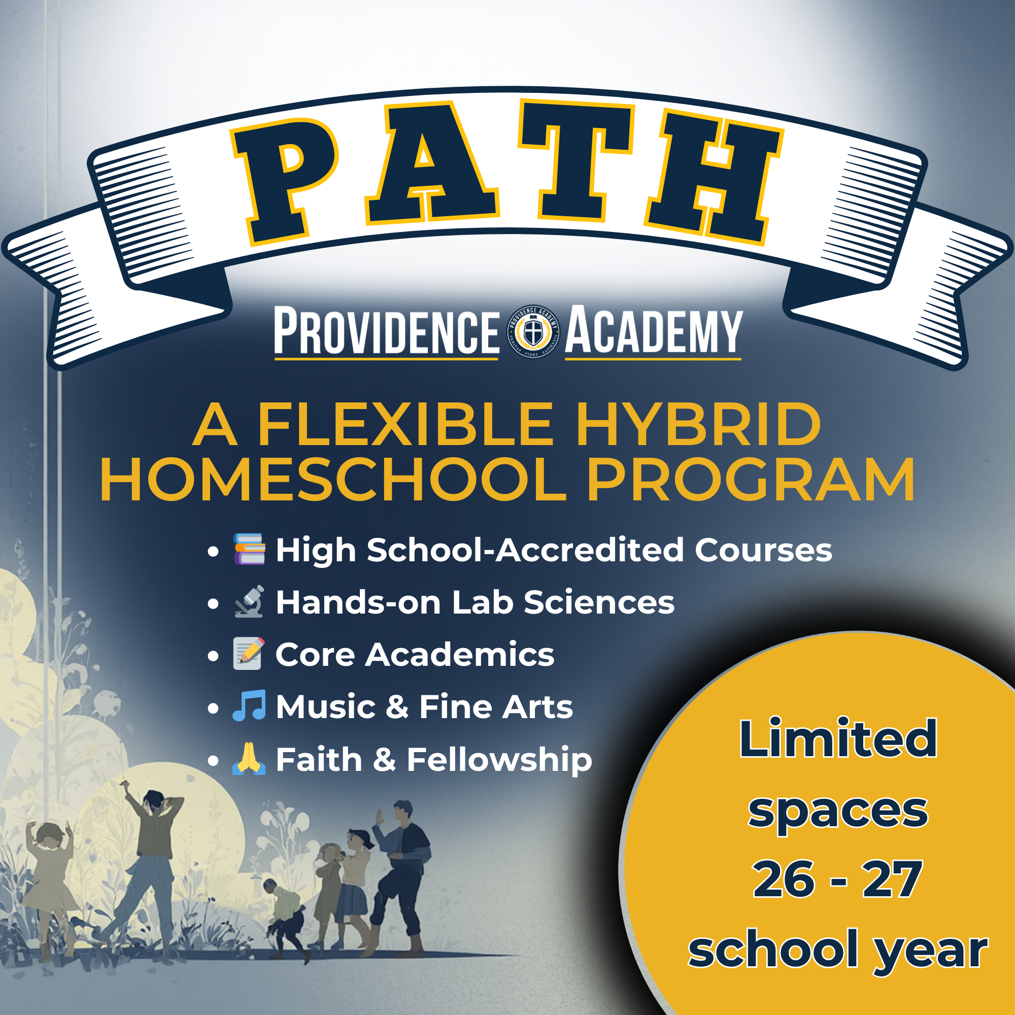 Providence Academy - Leesburg Facebook ad: New Hybrid Homeschool Program: Loudoun County