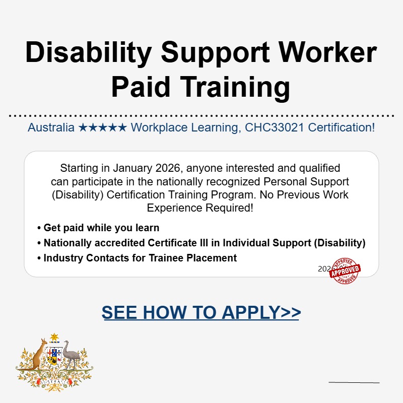 Todayshare Facebook ad: Australian Disability Support Worker Training: Pathways to…