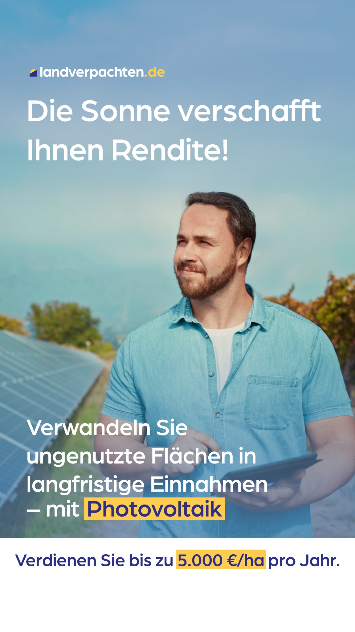 Landverpachten.de Facebook ad from Oct 19, 2025