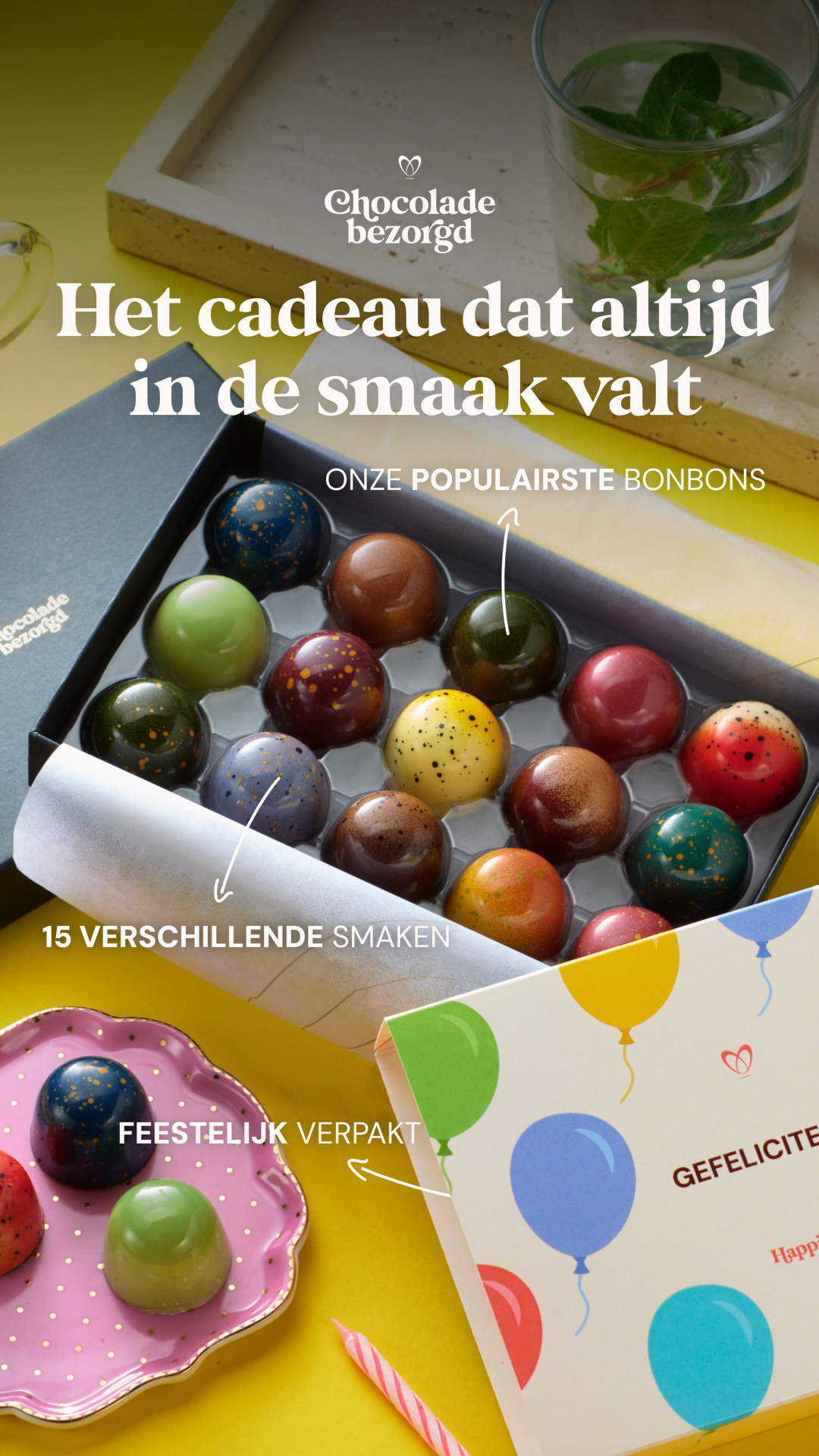 Chocoladebezorgd.nl Facebook ad: Een cadeautje dat altijd in de smaak valt?