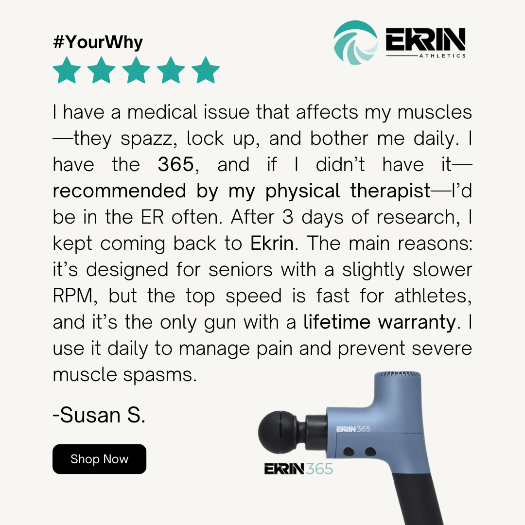 Ekrin Athletics Facebook ad: Kestrel Percussion Massager