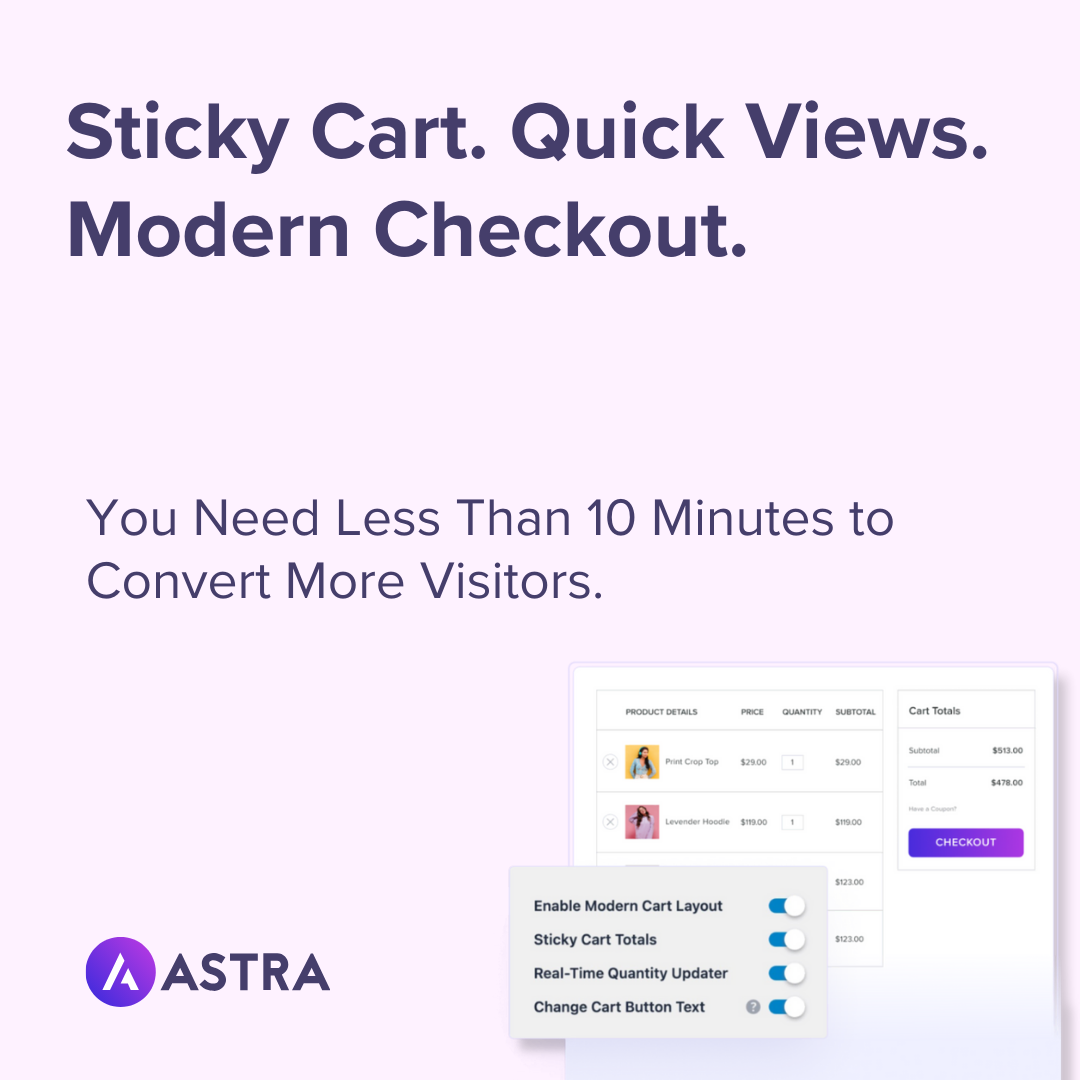 Astra WordPress Theme Facebook ad