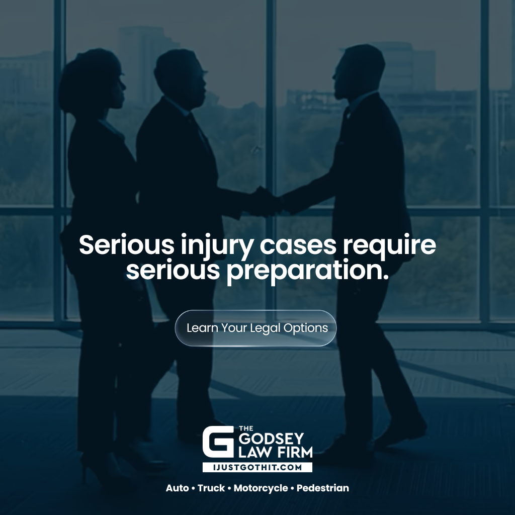 The Godsey Law Firm Facebook ad: An accident can change everything in seconds.