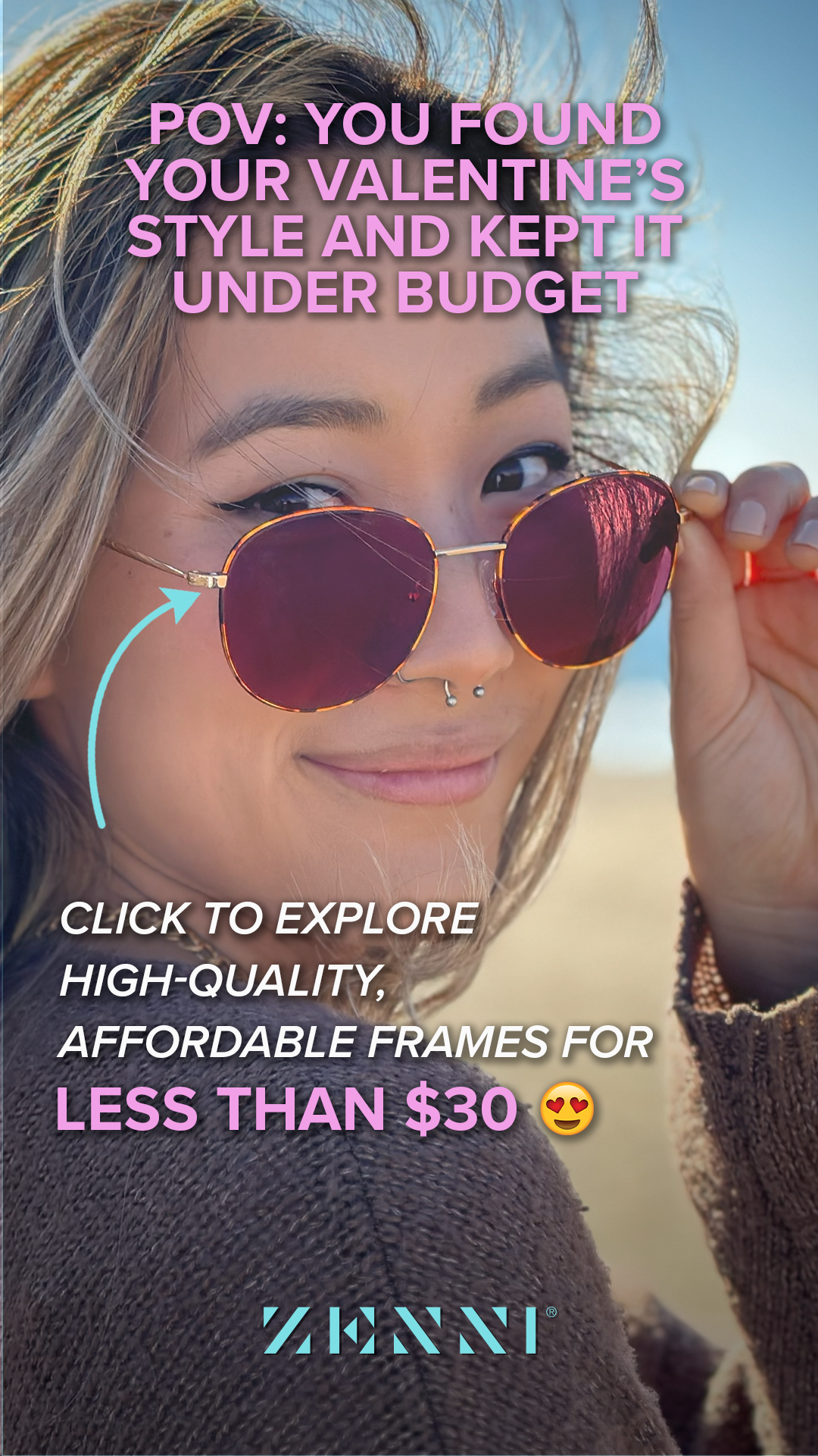 Zenni Optical Facebook ad