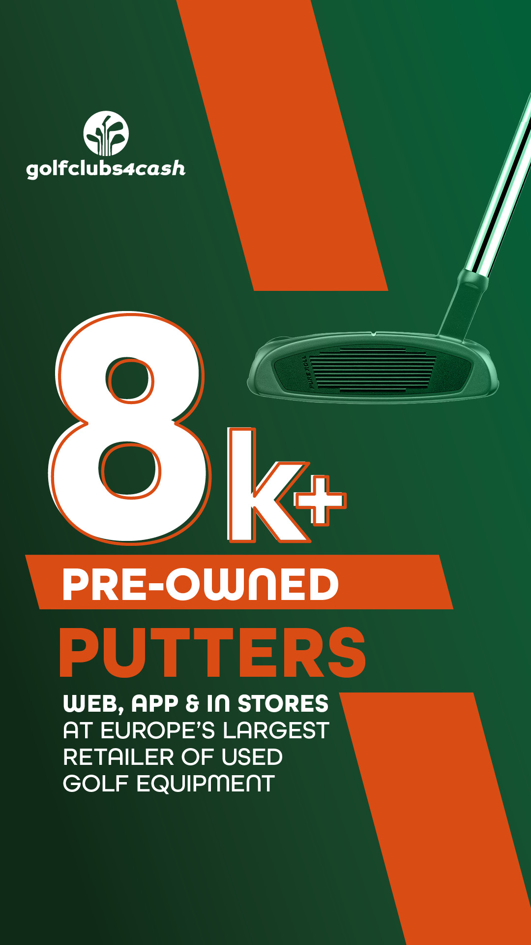 Golf Clubs 4 Cash Ltd Facebook ad: Buy Pre-Owned Putters