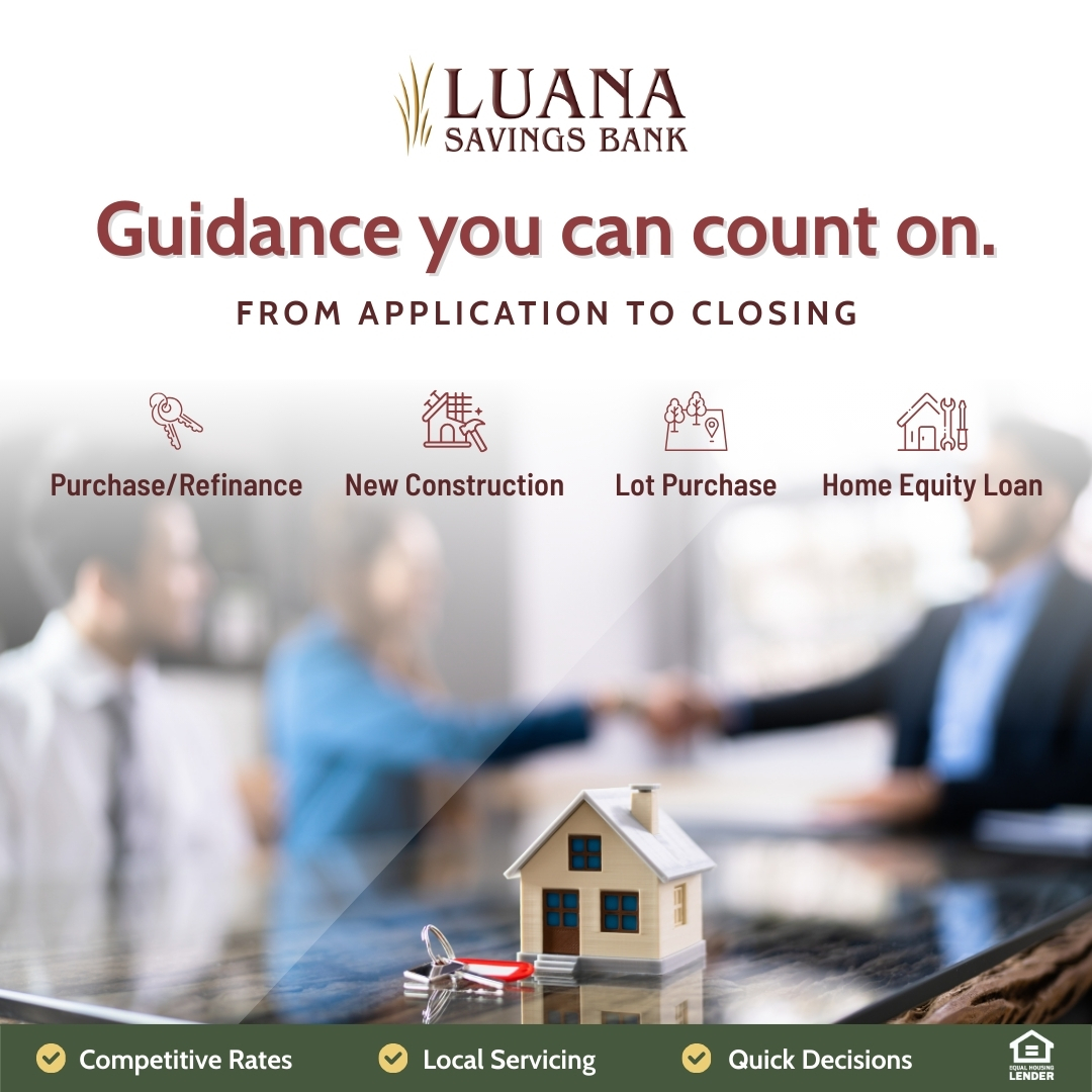 Luana Savings Bank Facebook ad: Today's Mortgage Rates | Luana Savings Bank