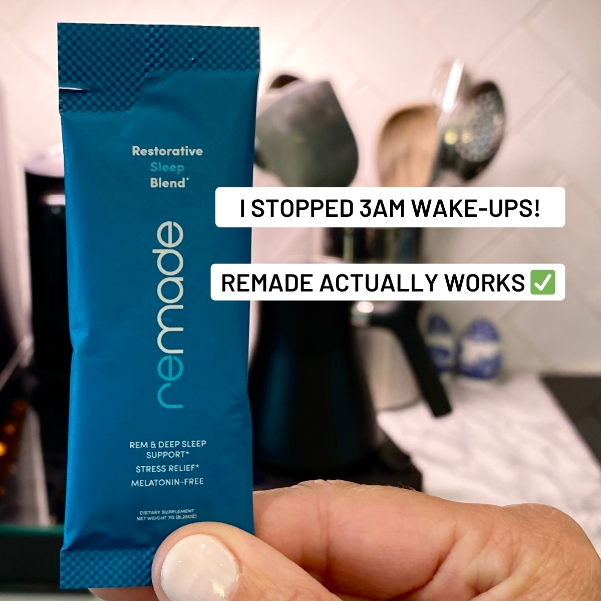 Remade Restorative Sleep Supplement Facebook ad