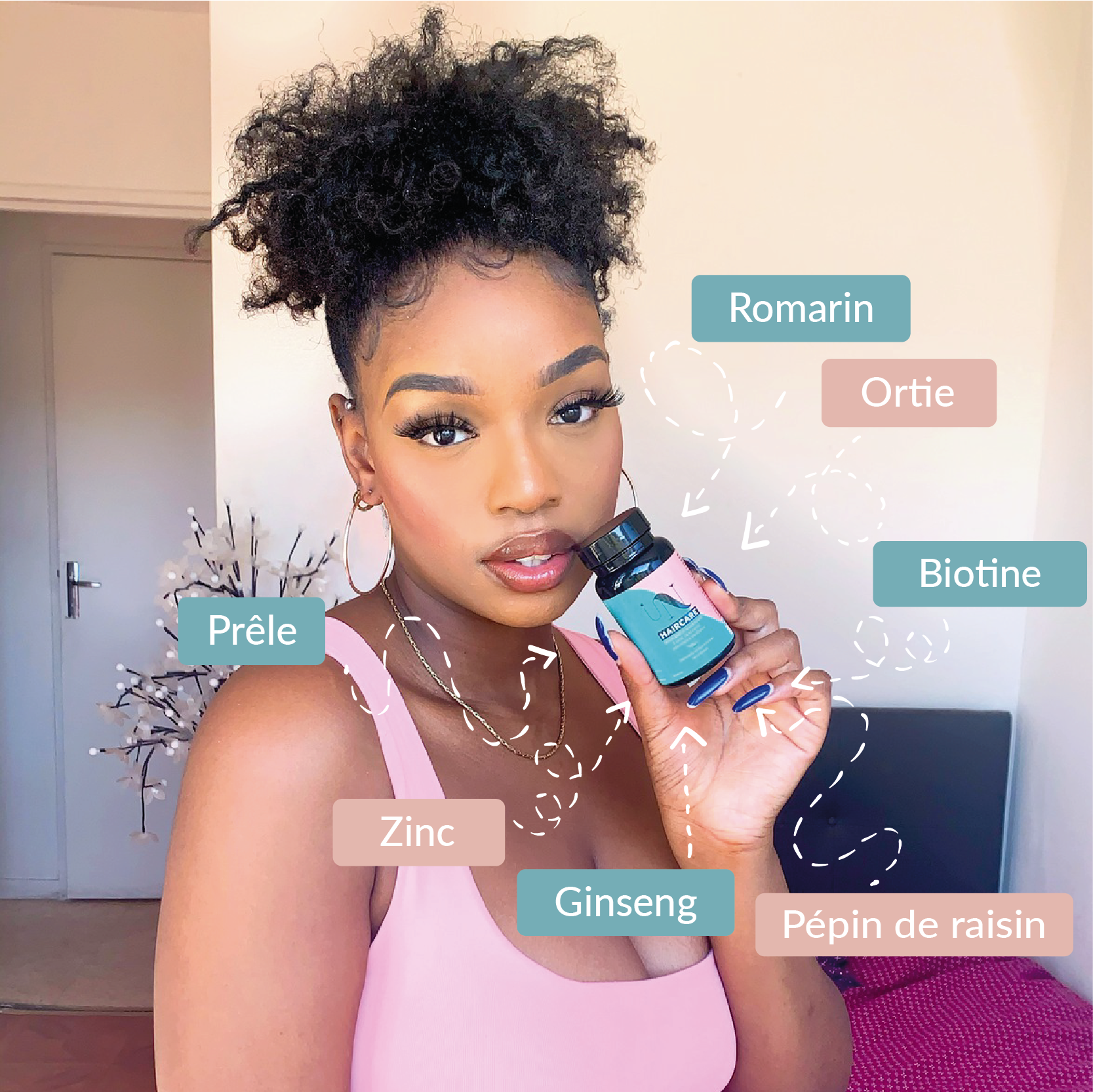 In Haircare Facebook ad: Accélère la pousse, renforce les cheveux