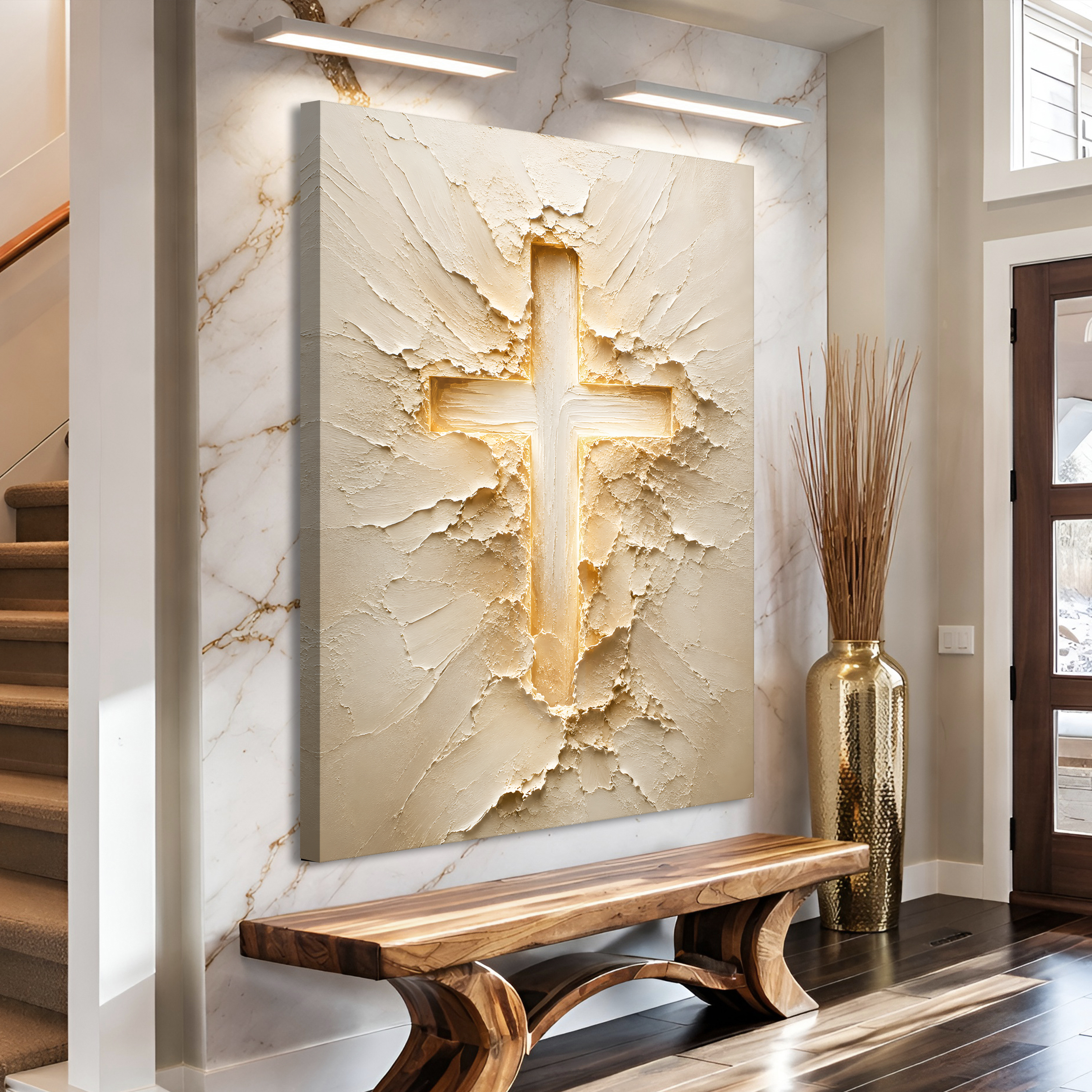 Tailored Canvases - Personalized Art Facebook ad: Radiant Faith Cross | Made in the USA | Ships Fast