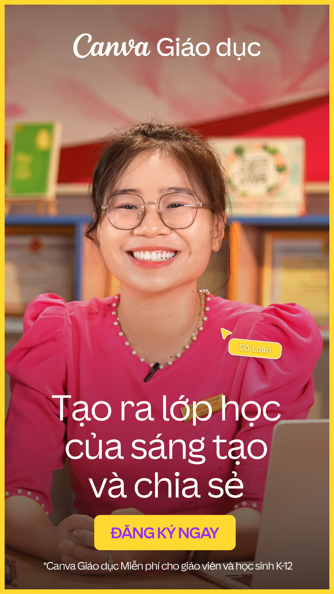 Canva Vietnam Facebook ad: Đăng ký Canva Giáo dục miễn phí
