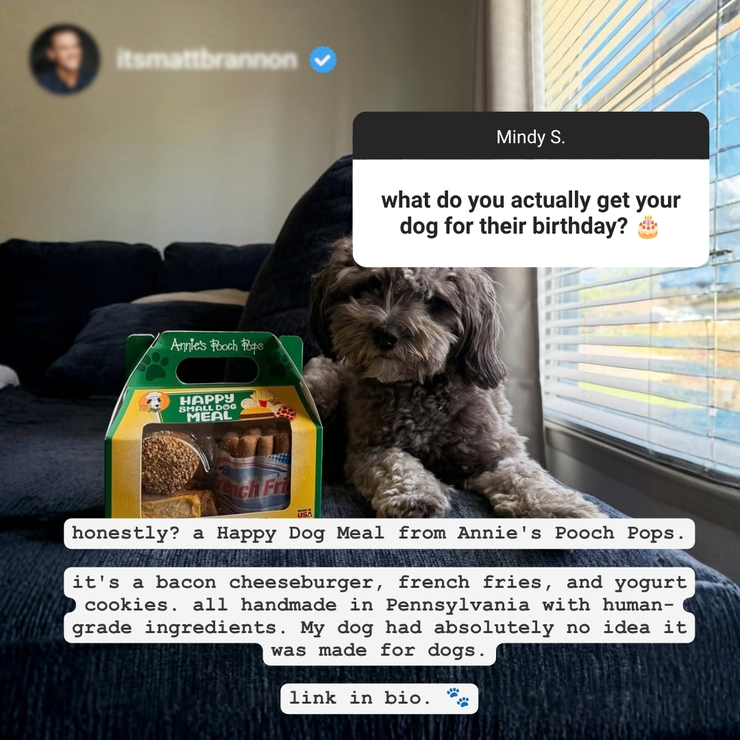 Annie's Pooch Pops Facebook ad: Happy Dog Meal