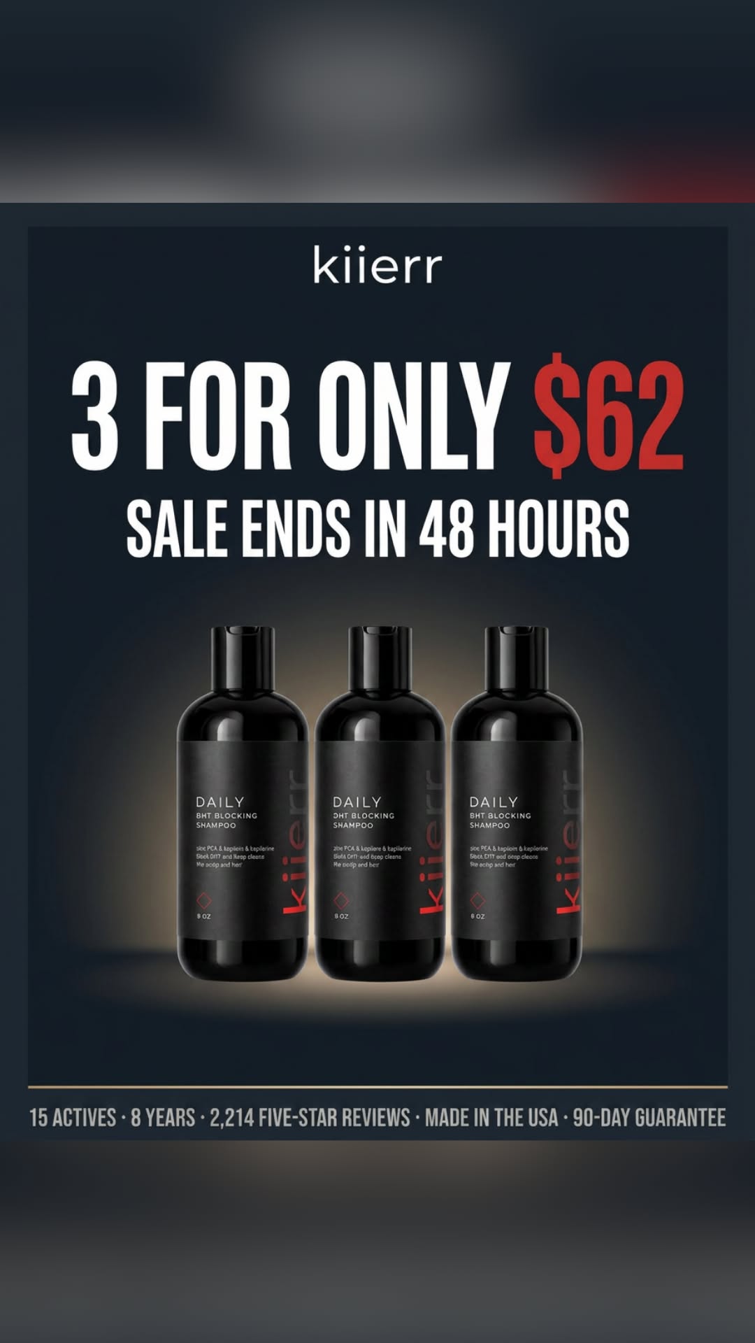 Consumer Report Daily Facebook ad: 3 Bottles For Only $62