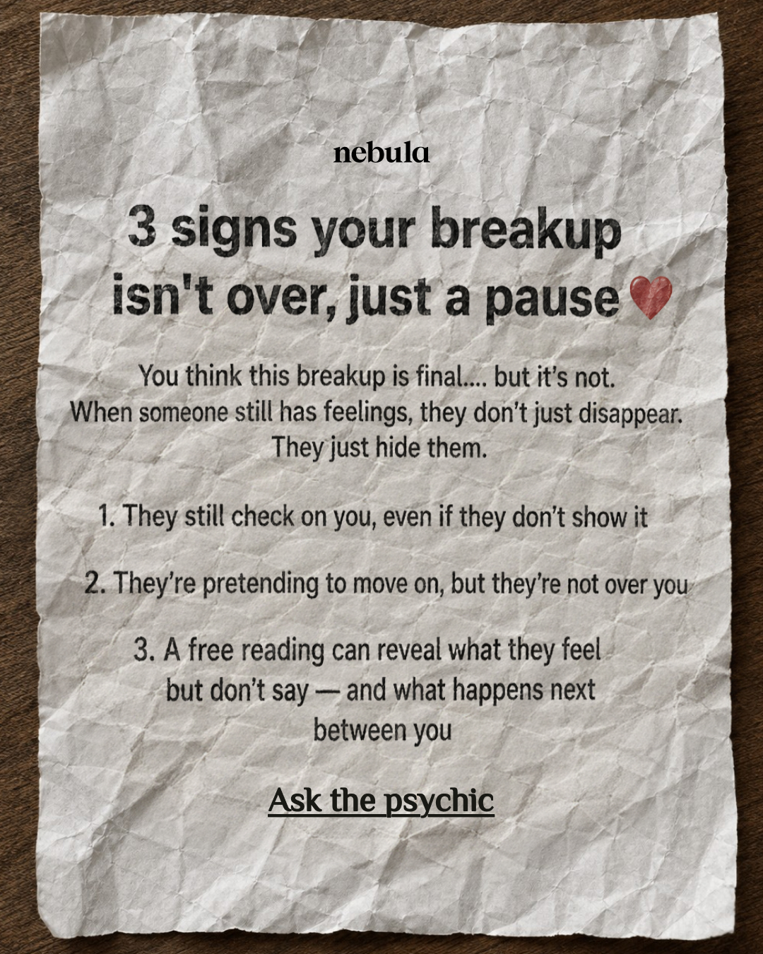 Your Relationship Advisor Facebook ad