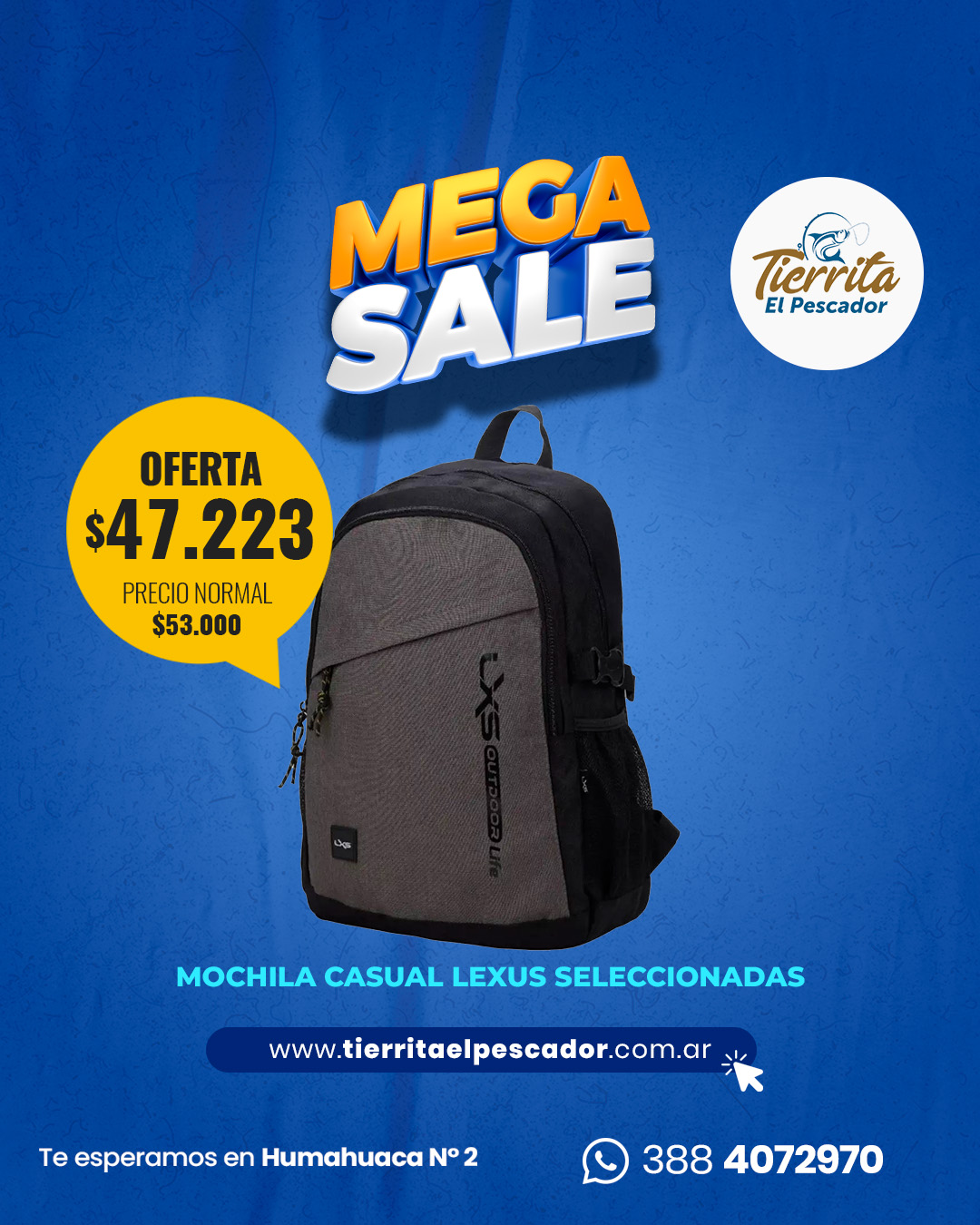 Tierrita El pescador Facebook ad: ¡Llegó el MEGA SALE de Tierrita El Pescador!