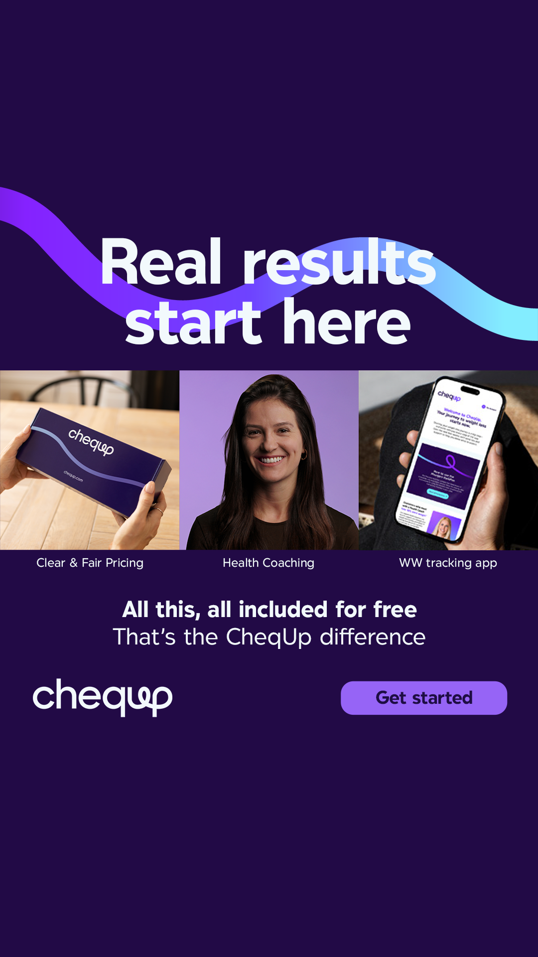 CheqUp Health Facebook ad from Dec 25, 2025