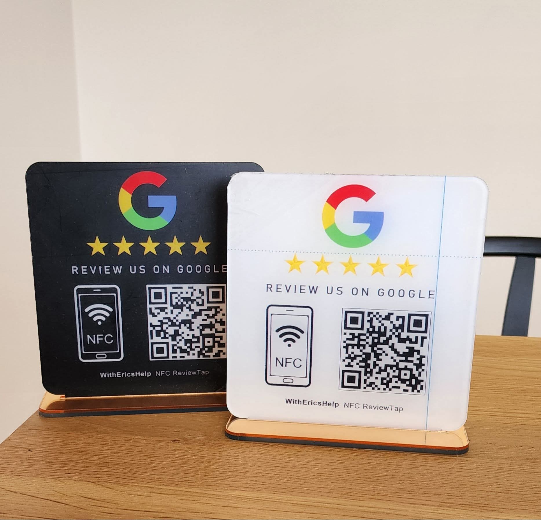 Eric Ibekwem Facebook ad: Tap & QR Google Review Stand Rank higher & attract. More…