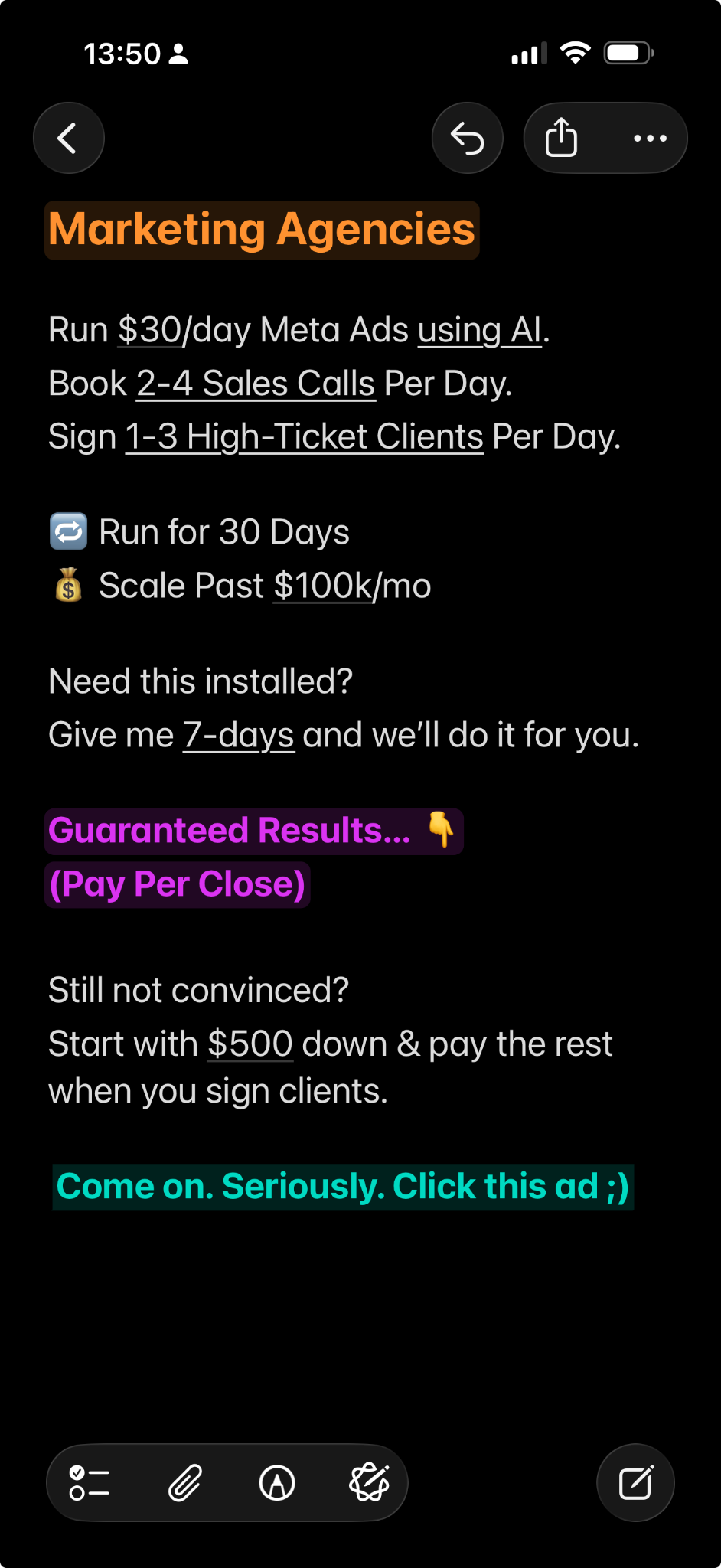 Atom Acquisition AI Facebook ad